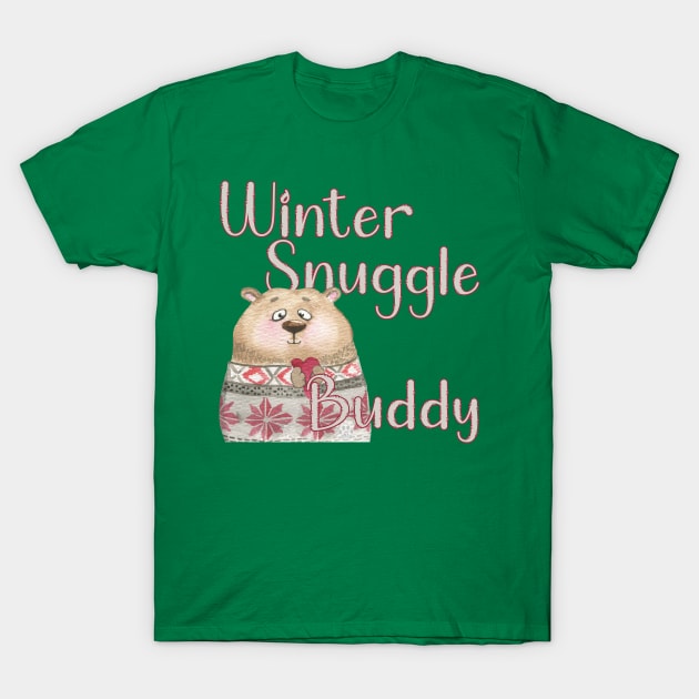 Winter Snuggle Buddy T-Shirt by Mama_Baloos_Place